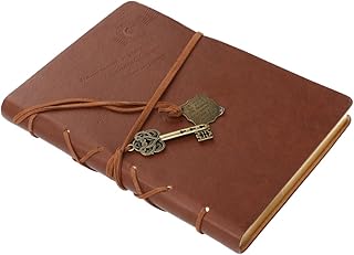 STOBOK Caderno De Viajantes Caderno De Viagem Cadernos Kraft Diário De Viagem Capa Pu Caderno Pu Sketchbook Caderno Estilo Vintage Capa Pu Diário Papel Kraft Papelaria