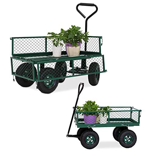 Utility Wagon Cart Rolling Garden Cart Yard Carts And Wagons With Handle And Wheels #TOP8