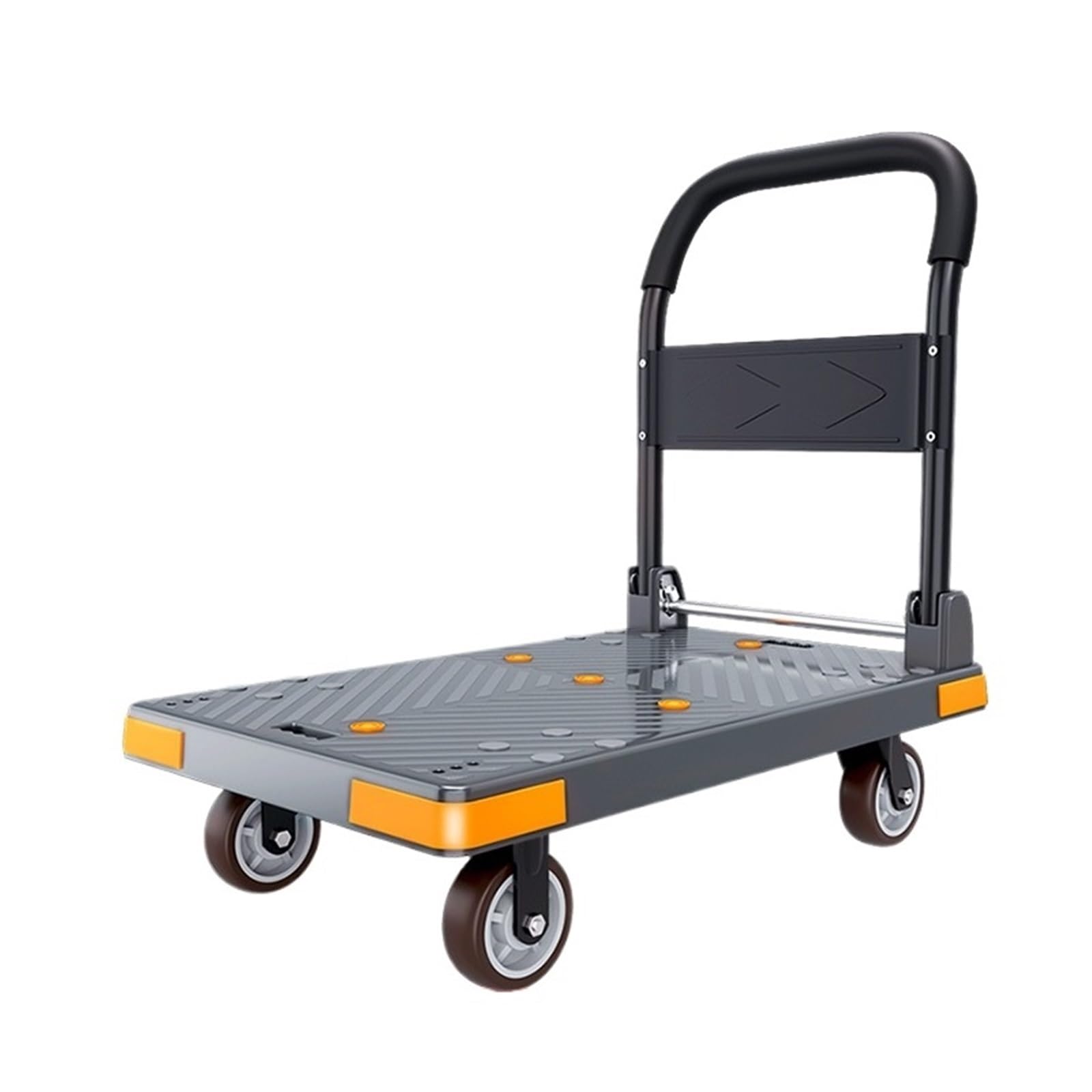 T2H9B5V4G8 Flatbed trolley Multi-purpose Flatbed Trolley With 5-inch Silent Wheels Foldable Transport(Gris)