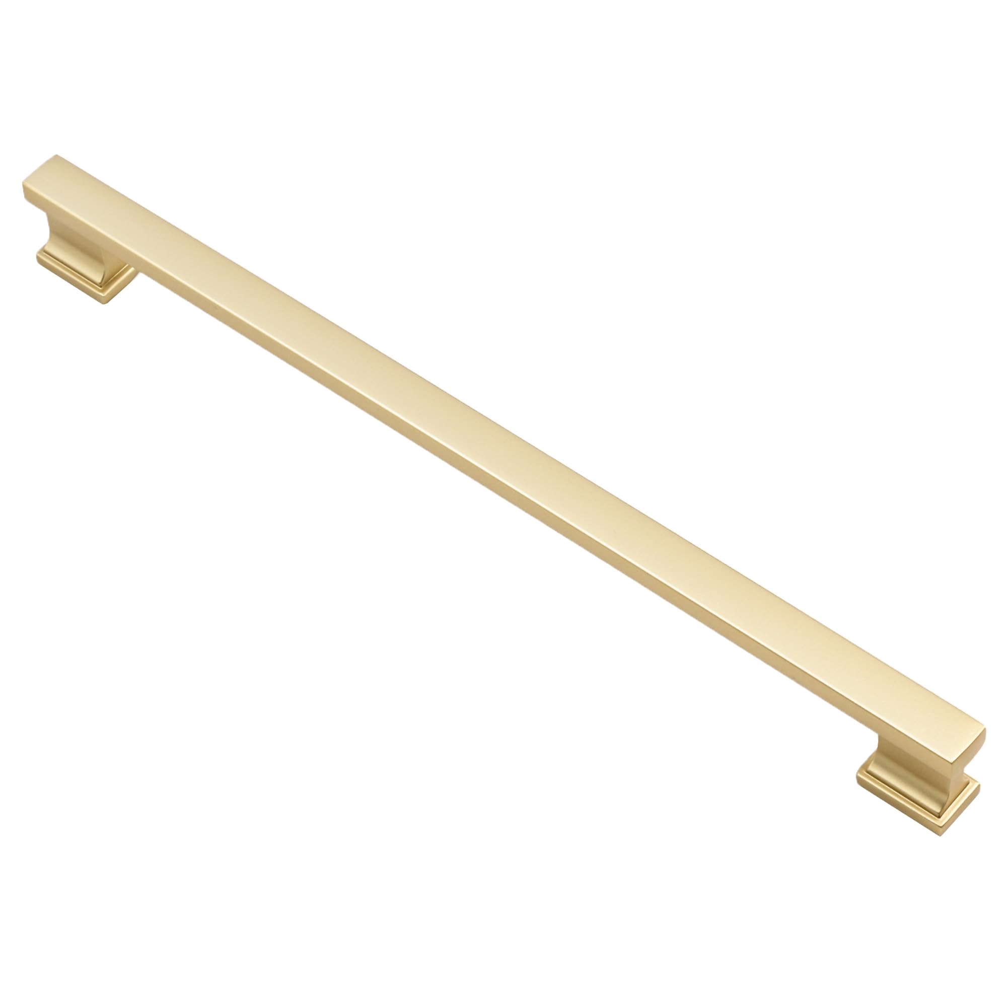 alzassbg 5 pack brushed gold cabinet pulls, 10 inch(254mm) hole centers kitchen cabinet handles for cabinets and drawers al3061mgp