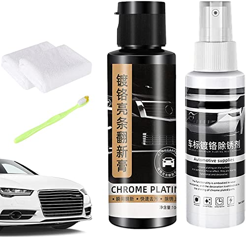 車用サビ落とし | さびと鉄のクイックリムーバー 長持ちするさび中和剤 | 3.52オンス カーサビコンバーター ウィンドウライトストリップ、車のロゴ、ドアハンドルクローム用