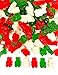 SweetGourmet Holiday Gummy Bears, Red White Green Christmas Candy, Chewy Fruit Flavored, Gluten-Free, 1.5 Pound Resealable Bag