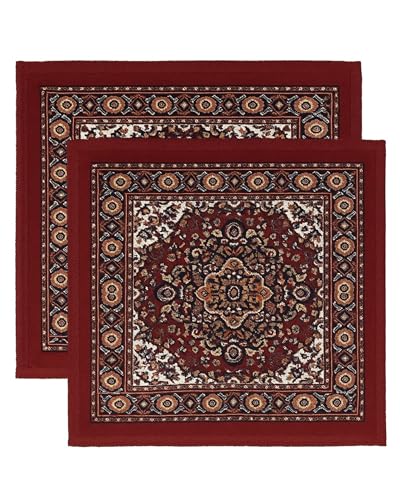 Image of PRAKSHI Pooja Aasan for Mandir | Soft Velvet Meditation Mat for Puja | Traditional Prayer Sitting Mat for Home & Temple | Velvet Cloth Aasan for Religious Use | 19x 19 inch (Maroon)