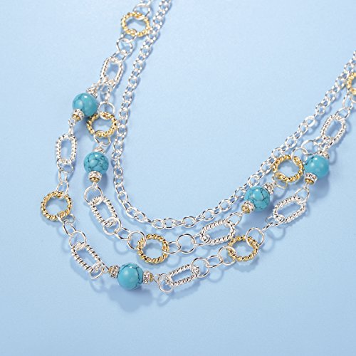 Uny Designer Inspired Short Necklace 46Cm Rhinestone 3 Strand Classic Elegant Vintage Cable Wire Jewelry #TOP2