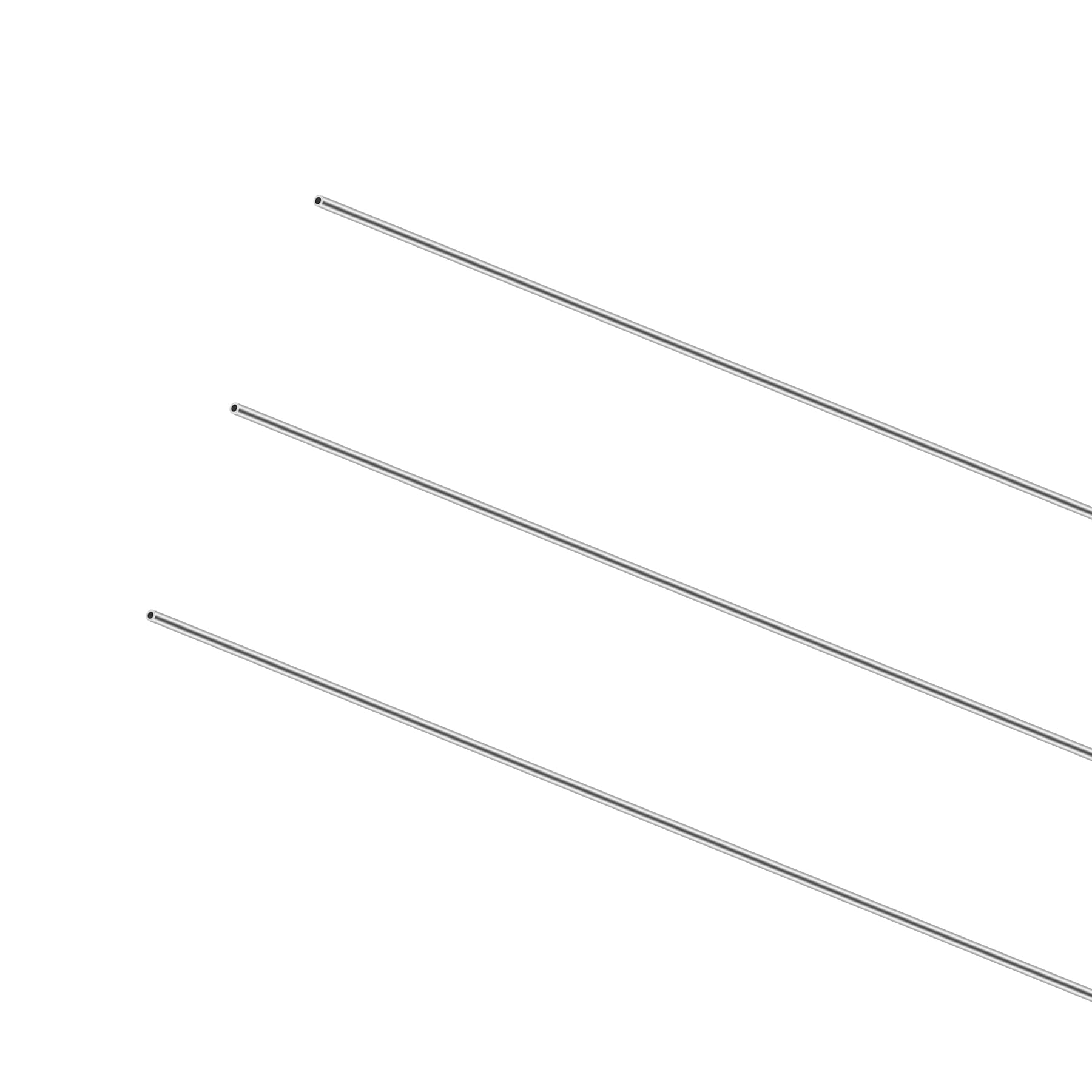 iMeistek 304 Stainless Steel Round Tubes, 2mm OD × 0.4mm Wall Thickness 300mm Length Seamless Stainless Steel Tube for Industry Machinery, DIY Crafts (3PCS)