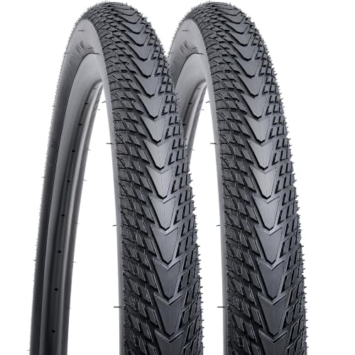 Image of YunSCM 2Pcs Foldable 28/700c Bike Tyres 700x45C Tires 47-622 Compatible 700c City/Road Tyres 700x45C 28 inch tyres 28X1.75