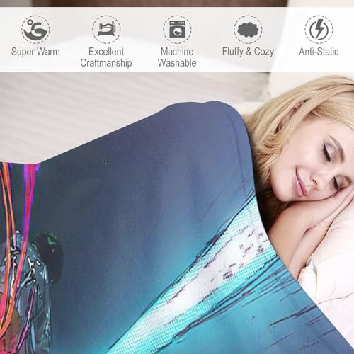 Couverture de voiture de sport 3D en flanelle 100x130 cm pour lit - 4