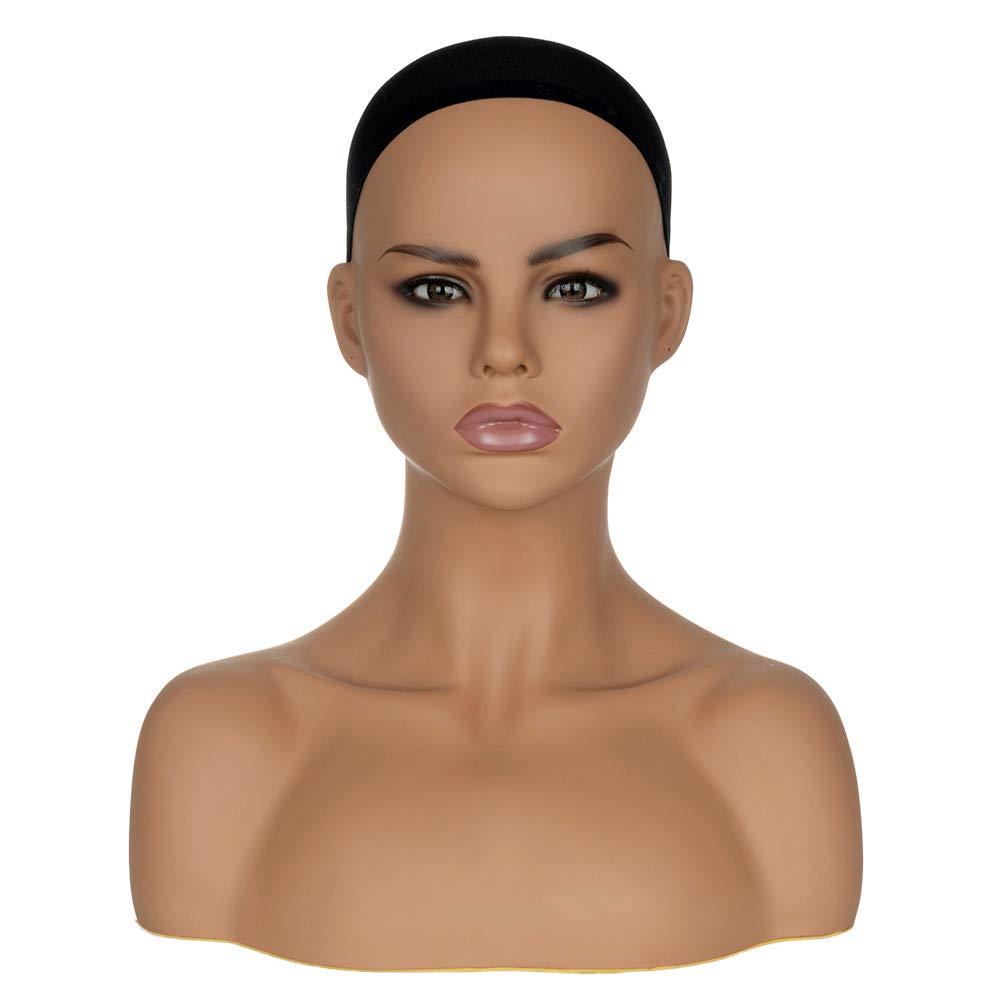 PVC Mannequin Head Model Realistic Mannequin Bust Wig Heads For Hat Wigs Sunglasses Jewerly Displaying