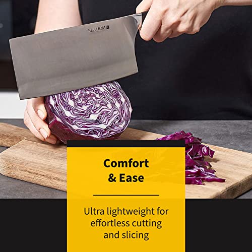 Ken Hom 7-Inch Stainless Steel Cleaver - Chinese Cleaver Knife - Meat & Vegetable Cleaver - Hand Wash Kitchen Knife #TOP3