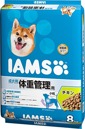アイムス (IAMS) ドッグフード 成犬用 体重管理用 小粒 チキン 8キログラム (x 1)