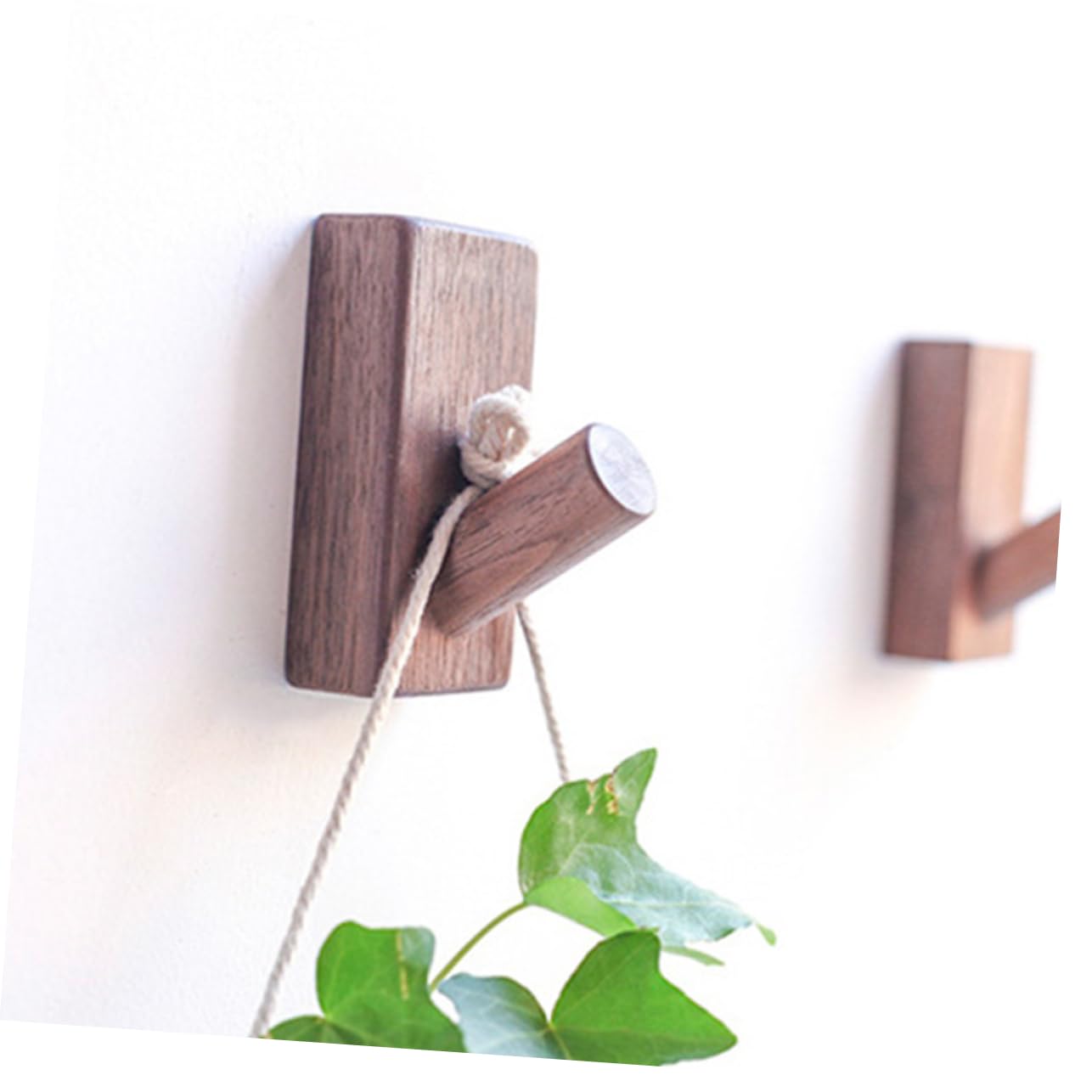 HOOTNEE Adhesive Door Back Hook Hangers Key Storage Hanging Hook Porch Hanger Solid Wood Hook Clothes Hanger