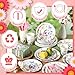 Sinmoe 400 Pcs Spring Plates and Napkins Set Paper Flower Dinnerware Disposable Party Supplies for 50 Guest Dinnerware Knife Fork Spoon for Spring Birthday Party (Popular Color,Wildflower)