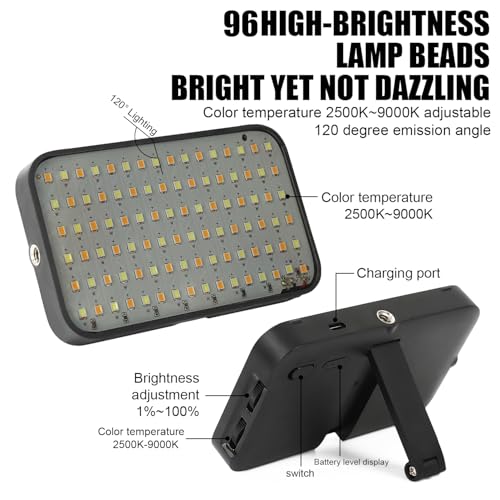 Image of Tattoo Light Tattoo Equipment and Supplies Remove Glare LED Tattoo Photography Video Lights with Clip with LED Beads and CPL Filter Lens for Taking Tattoo Photos