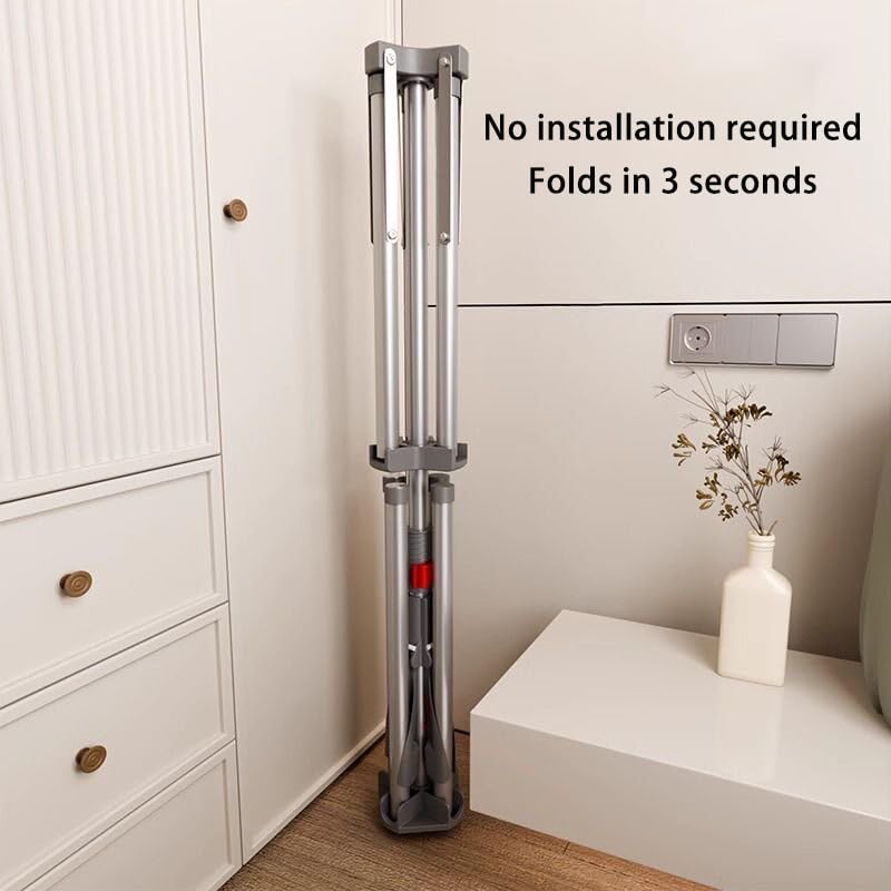 Multifunktionaler Stand‑Wäscheständer aus Metall, klappbarer Trockenständer für Kleidung, Handtücher, Heim‑ und Campinggebrauch
