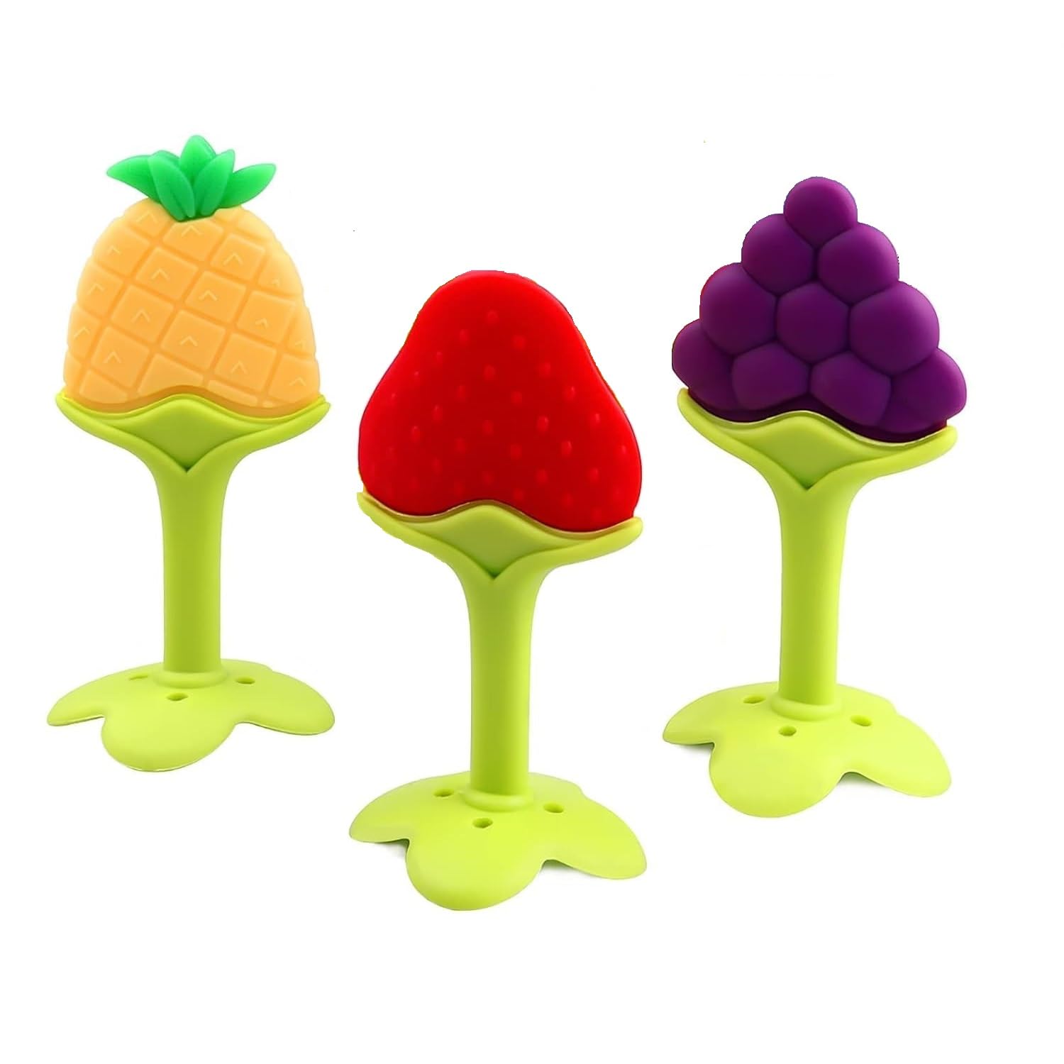 3 PCS Baby Teething Toys, Soft Fruit Teething Toys for Babies 0-6 Months 6-12 Months, Silicone Baby Teethers Stick Freezer Safe for Infants and Toddlers-image-24