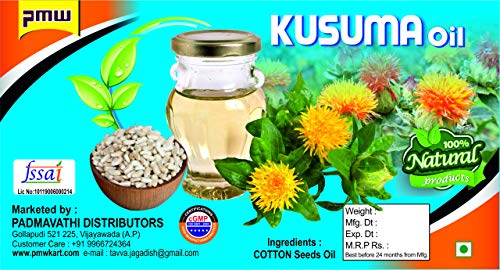 Pmw? – Kusuma Oil – Kardi Oil – Kusum Oil – Cold Pressed – For Beauty & Health – 100 Ml