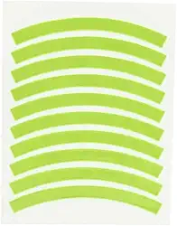 Adesivos refletivos de bicicleta Kids Balance adesivos adesivos de roda de bicicleta fitas de segurança acessórios de bicicleta de equilíbrio amarelo fluorescente