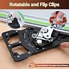Adjustable Track Saw Square, Compact Multi-Angle Cutting Guide with 11 Angle Stops (-60to 60), Quick Setup Design, Enhanced Edge Support, Compatible with Festool, Makita, DeWalt, Milwaukee