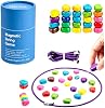 Juego de Cuerdas Magnético, 24 Piedras Magnéticas de Colores, Juego de Mesa de Estrategia Portátil para Familia, Fiestas, Viajes y Niños Adultos, Juguete Educativo STEM 2