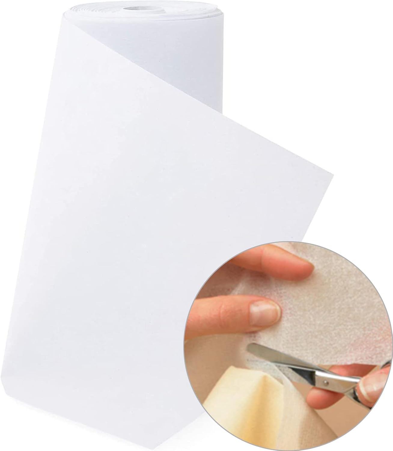 Cut Away Machine Embroidery Stabilizer Backing 18"x150' 2 Rolls - White 3.5 oz - Cut into Variable Sizes - for Machine Embroidery and Hand Sewing