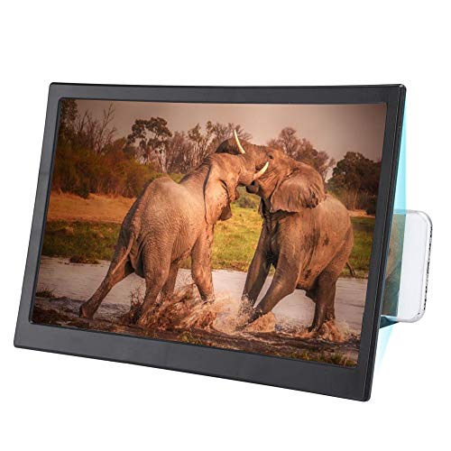 Curve Screen Magnifier for Cell Phone, 12'' HD Amplifier Foldable Phone Stand Suitable for All Smartphones Movies, Videos, and Gaming