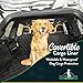 Plush Paws Products Convertible Cargo Liner | Diamond Stitching | Washable & Waterproof Dog Cargo Protection | Cover Car, Truck, & SUV | Nonslip, Tear Resistant Pet Cargo Cover | Regular Black