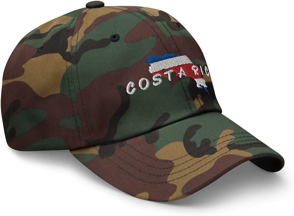 Costa Rican Flag of Costa Rica (Embroidered) Adjustable Dad Hat