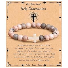 First Holy Communion Gifts-Pink Zebra Jasper
