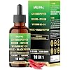 10in1 Cayenne Pepper Liquid Drops + Ginger, Ceylon Cinnamon, Vitamin D3, Vitamin K2, Garlic, Black Pepper and More - Digestion Support - 2 Fl Oz - 2 Months Supply