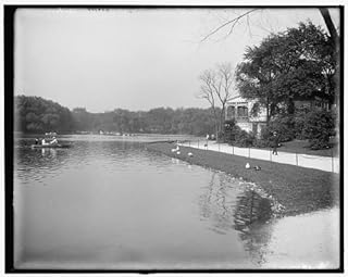 HistoricalFindings Photo: Boating,Lagoon,Jackson Park,rowboats,Canoes,Lakes,Chicago,Illinois,IL,1900 1
