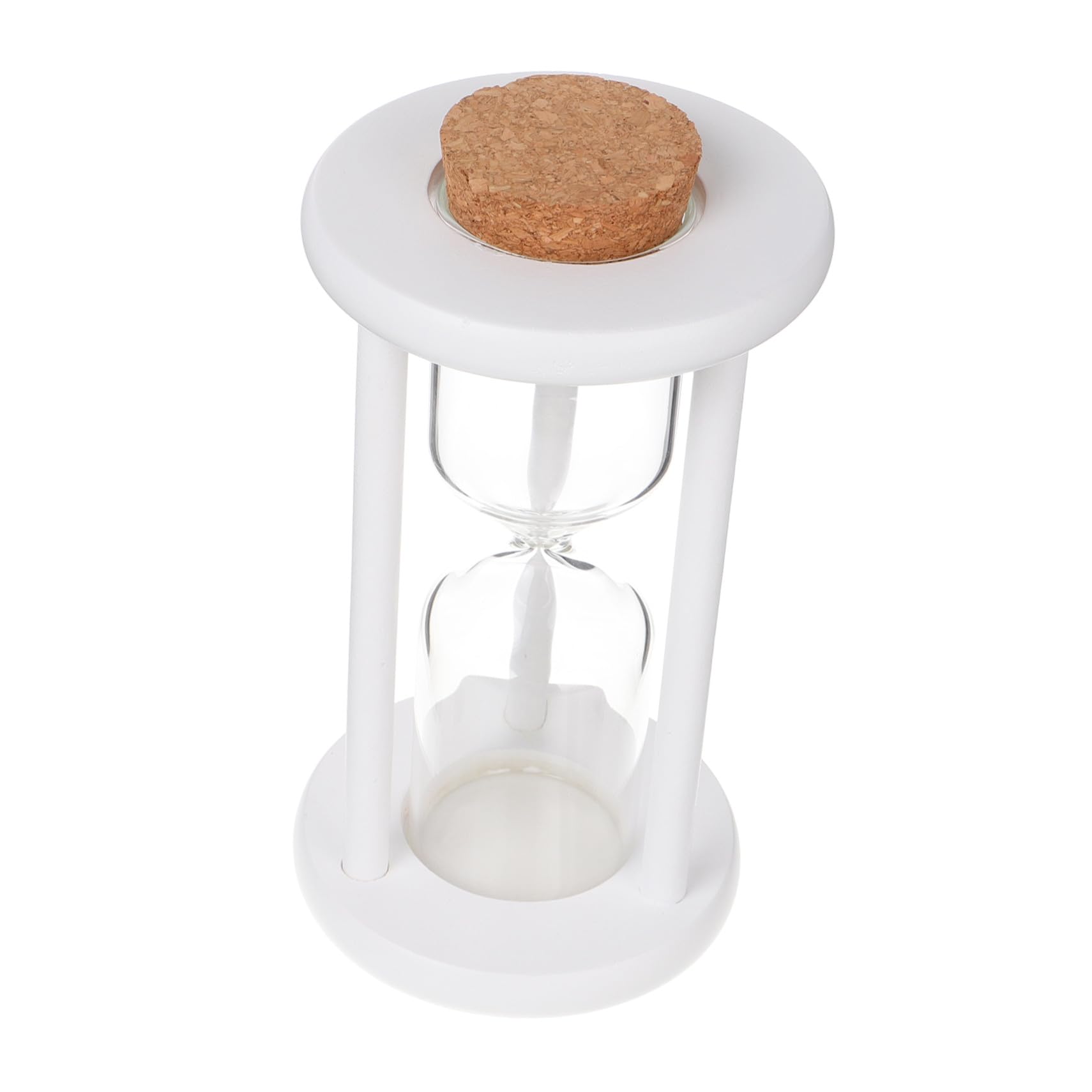 VALICLUD Leere Holz Sanduhr mit Glas Wiederbefüllbarer Küchentimer für Haus Büro Kreativer Selbstgemacht Timer mit Holzstopfen 9,8 X 17cm