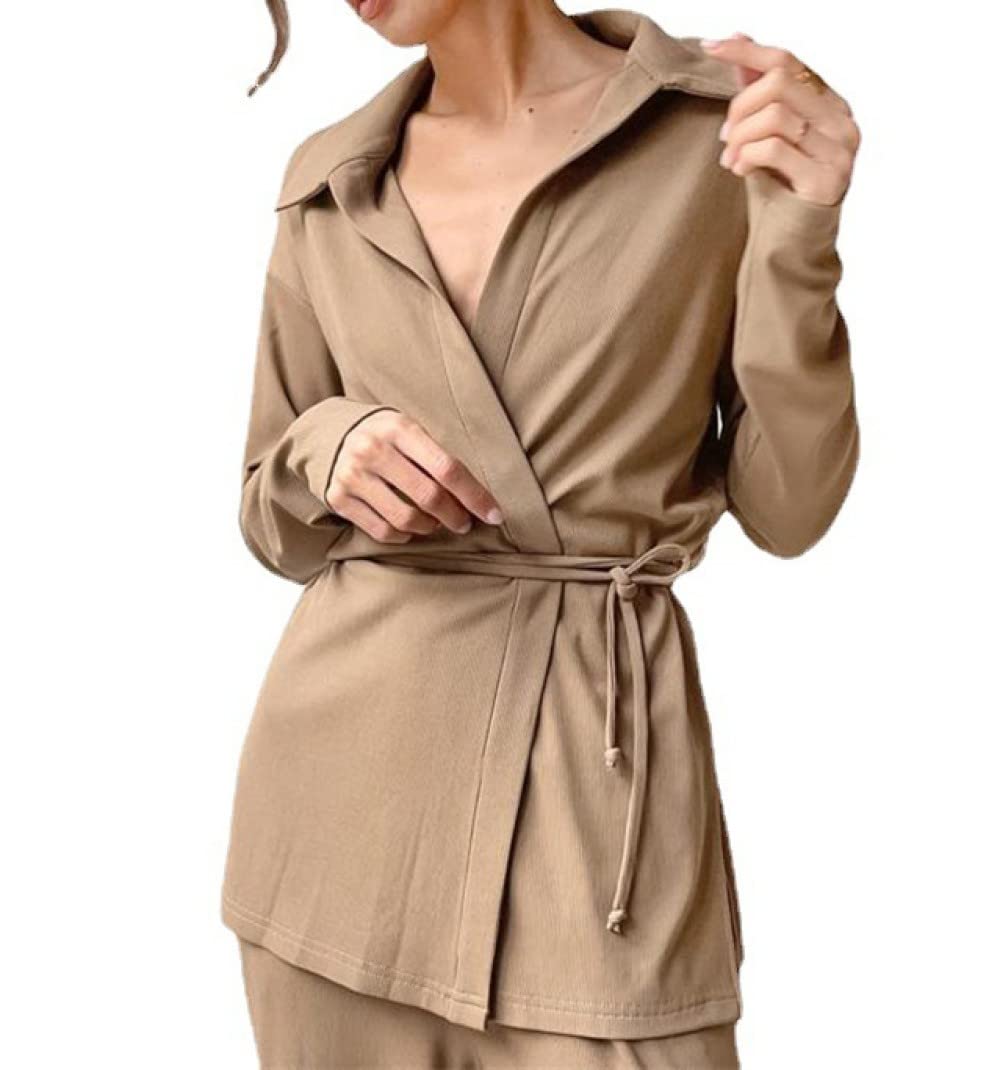 Ensembles De Pyjama Femme,Ensemble De Vêtements De Nuit À Manches Longues pour Femmes
