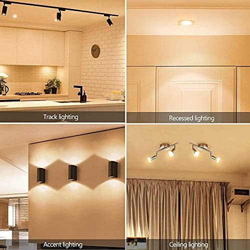 MR16 Halogen Light Bulbs, 35W 12V MR16 GU5.3 Halogen Spot Bulbs Lamp, Warm White,Pack of 6