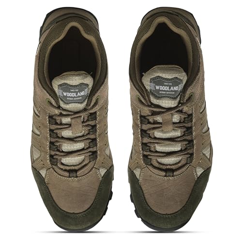 Image of Woodland Men Olive Green Casual Shoes