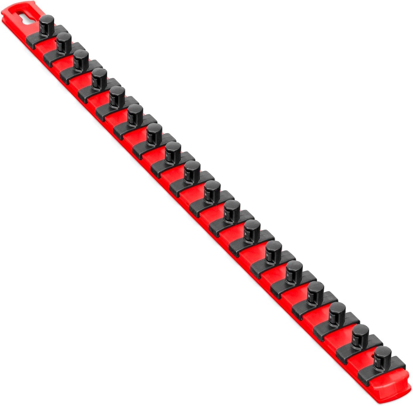 Ernst Manufacturing 18-Inch Socket Organizer with 18 3/8-Inch Twist Lock Clips, Red (8401-Red-3/8) (Pack of 5)