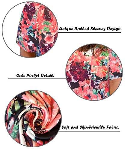 Image of TIYOMI Plus Size Tops for Women V Neck Tshirts Basic Tunic Casual Hawaii Floral Tie Dye Camo Summer Short Sleeve Tee XL-5XL