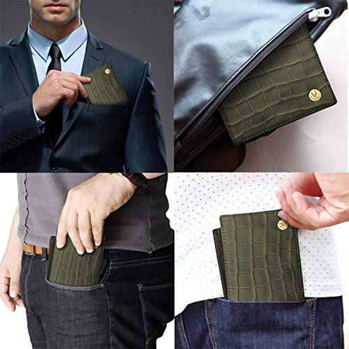 Image of WildHorn RFID Protected Leather Wallet for Men,Black