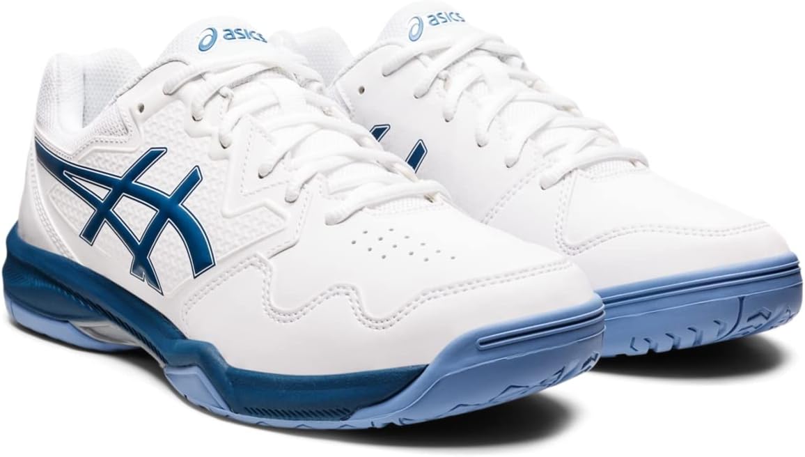 ASICS Men's GEL-DEDICATE 7 Tennis Shoes, 11.5, WHITE/LIGHT INDIGO