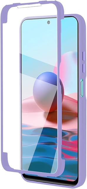 Oppo A16 / A16S / A54S Case with Built-in Screen Protector, 360 Degree Full Body Protective Military Grade Shockproof Clear Cover Rugged Bumper Slim Phone Case for Oppo A16 / A16S / A54S, Purple