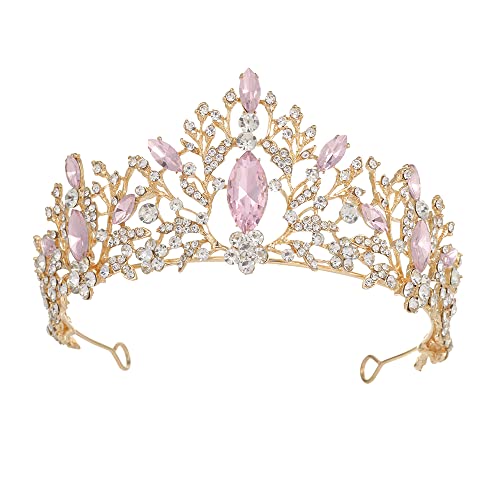 Kamirola Tiaras And Crowns For Women,Tiaras Earrings Necklace, Crystal Bridal Jewelry Set, Costume Party Halloween Prom Pageant Jewelry For Women Girls(Tr24) (Pink Sets) #TOP7