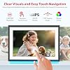 RCA 10.1 WiFi Digital Picture Frame Uhale App Photo Frames Electronic HD IPS Touch Screen Display with 32GB Memory LED Lights, Support USB/SD Card, Slideshow, Instantly Share Photos Videos