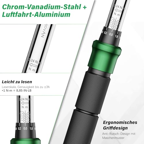 Image of ss shovan Torque Wrench 72 Teeth Ratchet Torque Wrench Set Torque Spanner (4-25 Nm, 1 /4 inch)