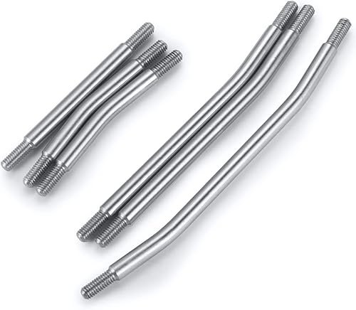 Miniatura 5 de RCHUBAM Kit de extremo de barra de eslabones de acero inoxidable de 31312.756in distancia entre ejes para 110 axial TRX TRX4 RC