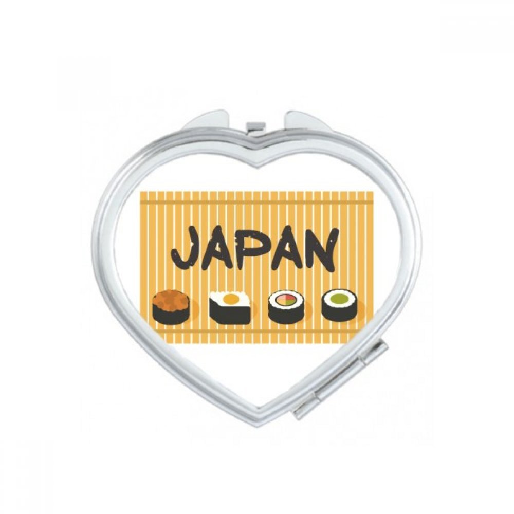 Miroir compact sushi japonais pour retouches maquillage rapides en voyage