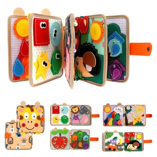 Giocattolo Busy Board in feltro morbido, libro in feltro 3D Montessori, libri per bambini in tessuto morbido, abilità motorie fini, competenze di vita, giocattolo educativo per bambini a partire da 1