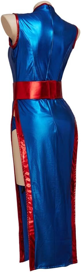 iSHOWcos Women's Sexy Blue Cheongsam Dress Halloween Suit
