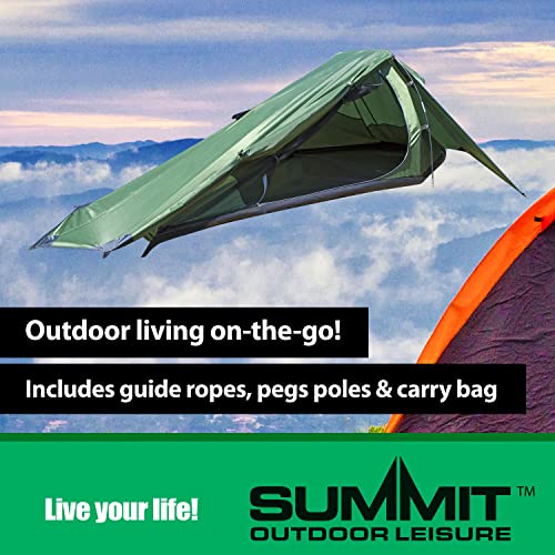 VFM - Single Eiger Trekker Tent - Sage Green 1 Person Waterproof, Lightweight & Durable Camping Shelter With Carry Bag - 270cm X 175cm X 90cm - Image 6