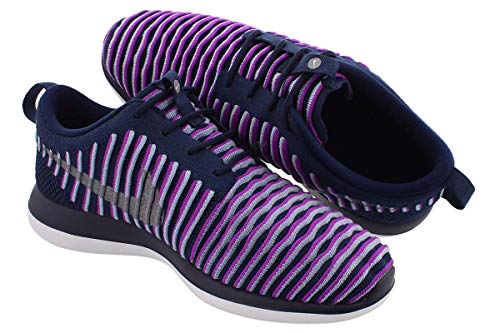 Nike Youth Roshe Two Flyknit Running Shoes-Navy Blue/4
