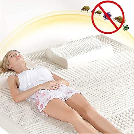 100% Natural Latex Mattresses,Premium Supporting Bed Pads with Luxurious Softness,Breathable and Comfortable Bed Toppers for Back Pain,2.5cm,90x200cm(35x79in)
