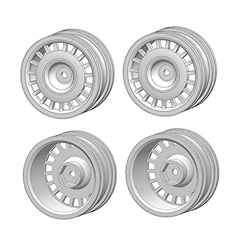 1:10 Rc Drift Car Hub Wheels Rim For Tamiya Tt01/Tt02 Xv01 Xv02 Redcat Mst 1/10 Rc On-Road Drift Car (Silver) #TOP5